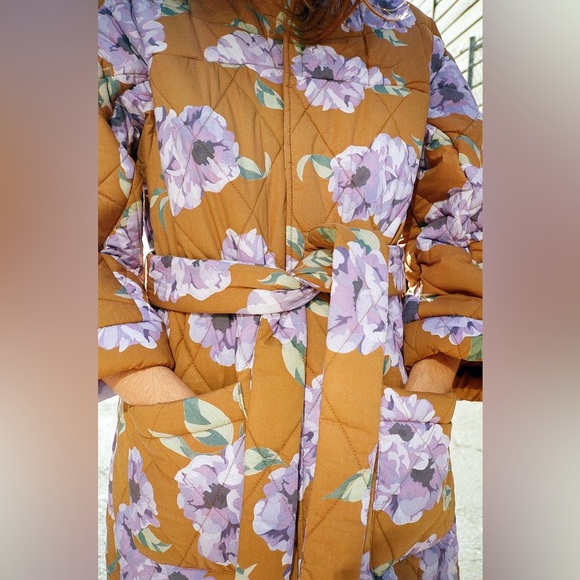 RACHEL ANTONOFF Louie Quilted Robe Coat - Picture 4 of 9